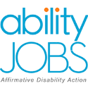 ability jobs logo - teal and orange