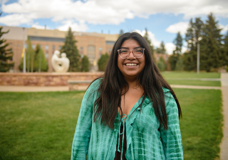 student in Prexy's Pasture