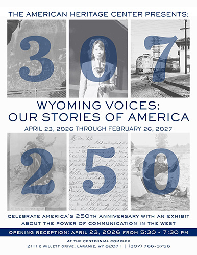 Poster advertising Wyoming Voices: Our Stories of America