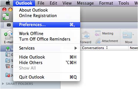 configure enterprise email outlook for mac cac