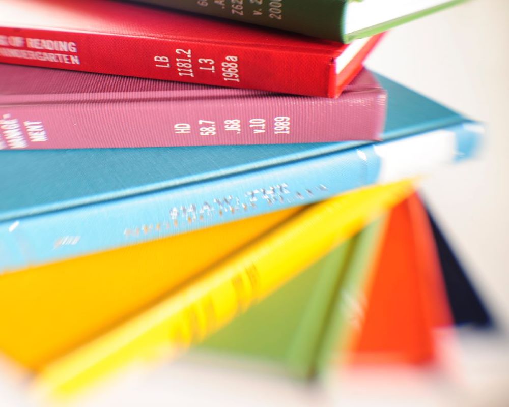 Stack of colorful books
