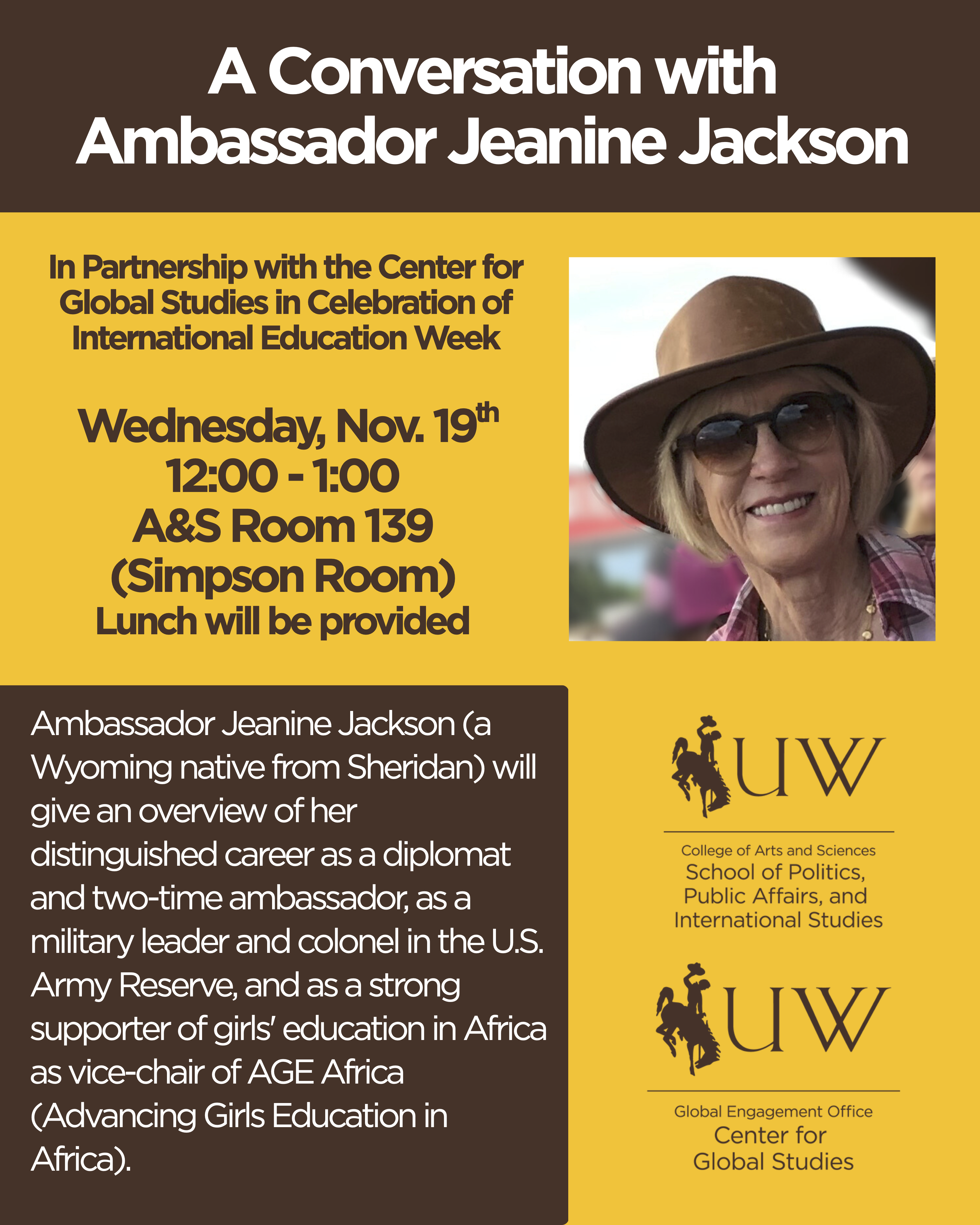 Conversation with Jeanine Jackson flyer