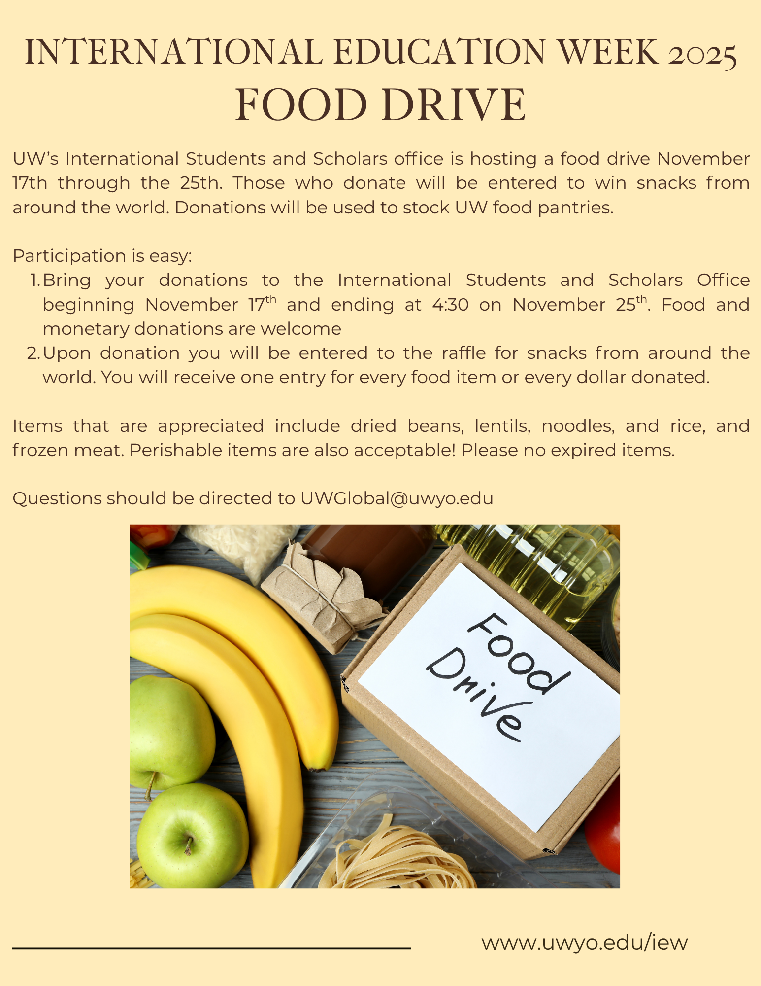 Food Drive Competition flyer