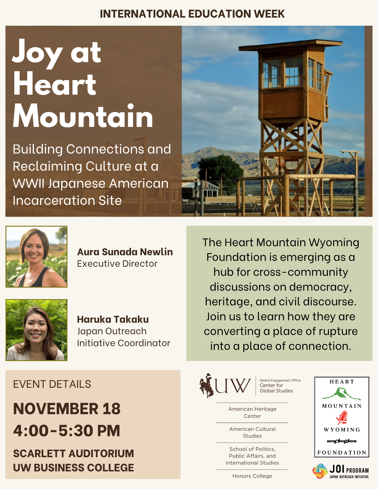 Joy at Heart Mountain flyer