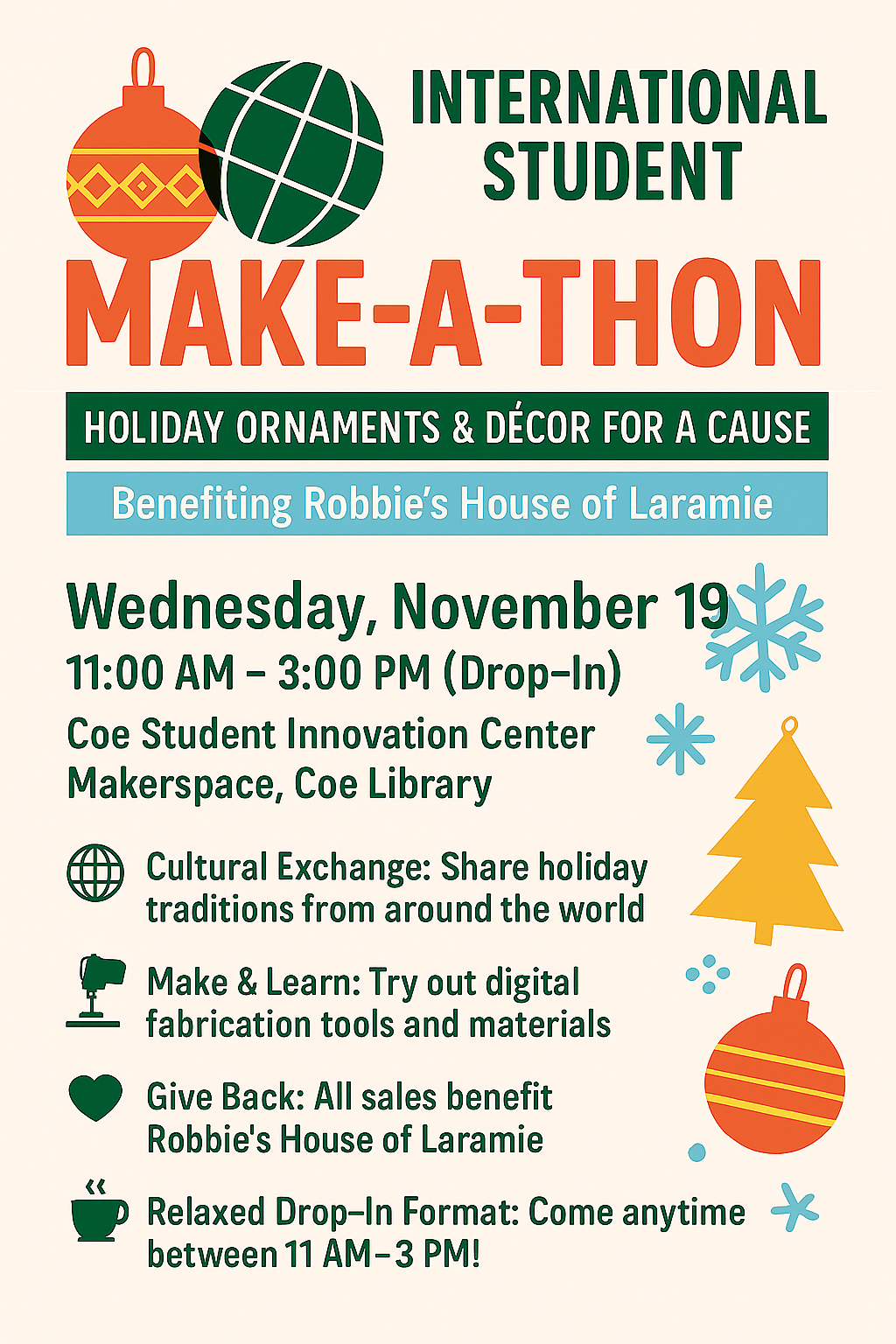 International Make-a-thon flyer