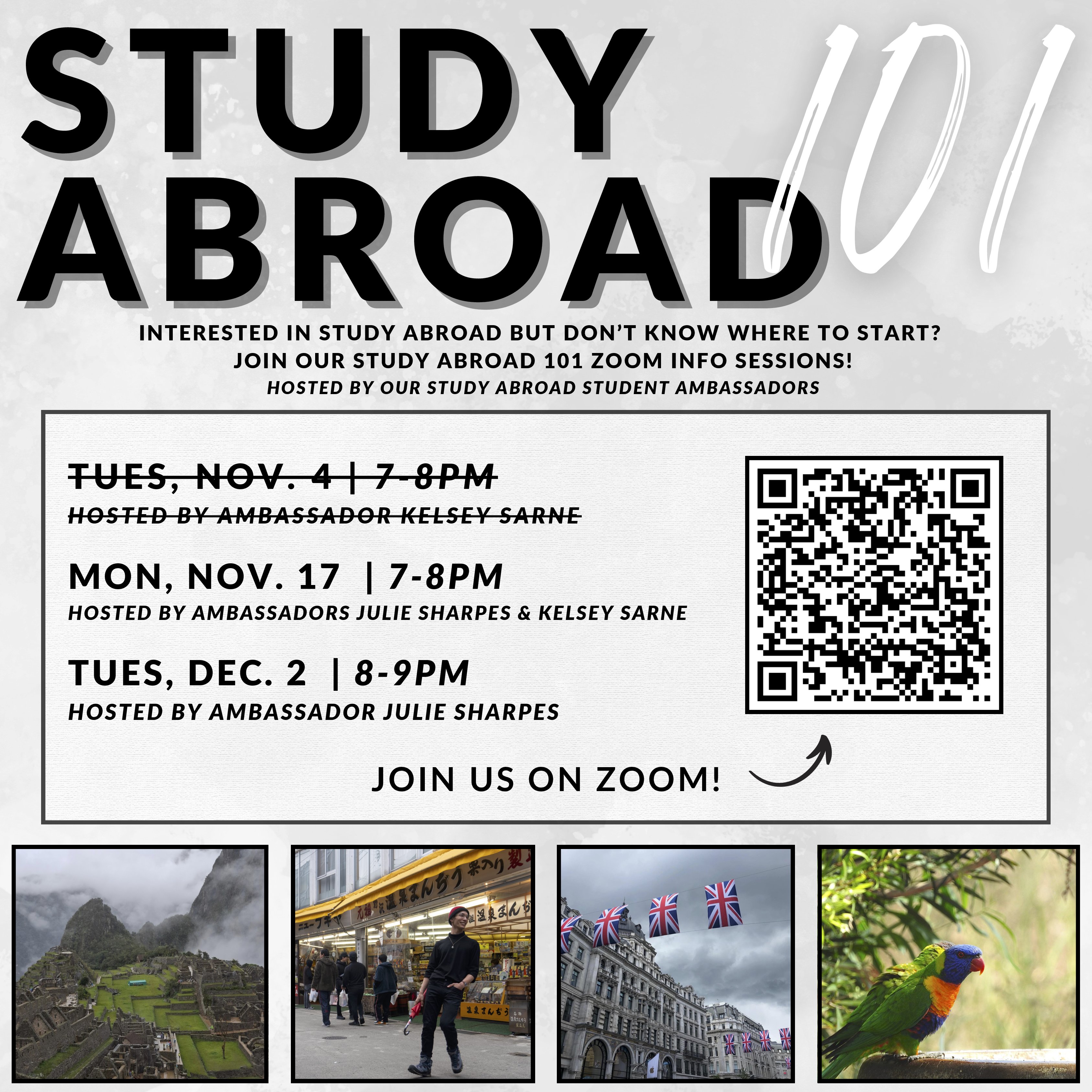 Study Abroad 101 flyer