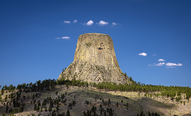 Devil's Tower in Wyoming.