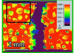 a microscope generated image of fracture in solid material