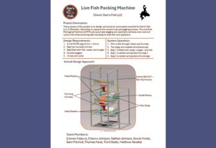 poster for live fish packing machine project