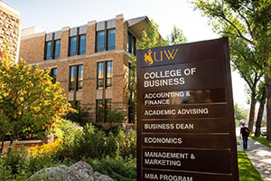 a large building with a sign outside it