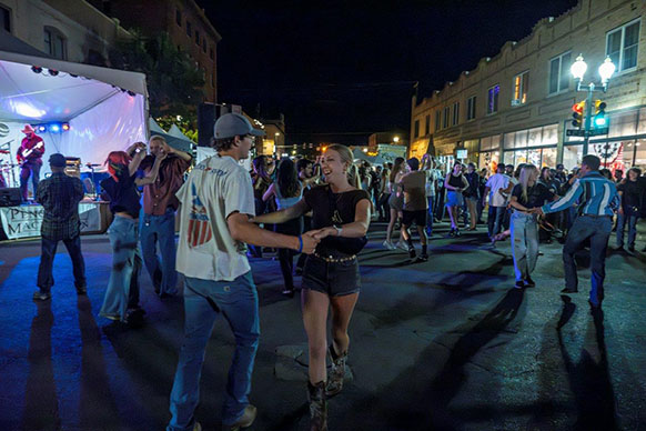 people dancing at a street dance
