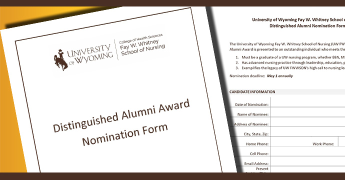 picture of distinguished alumni nomination forms