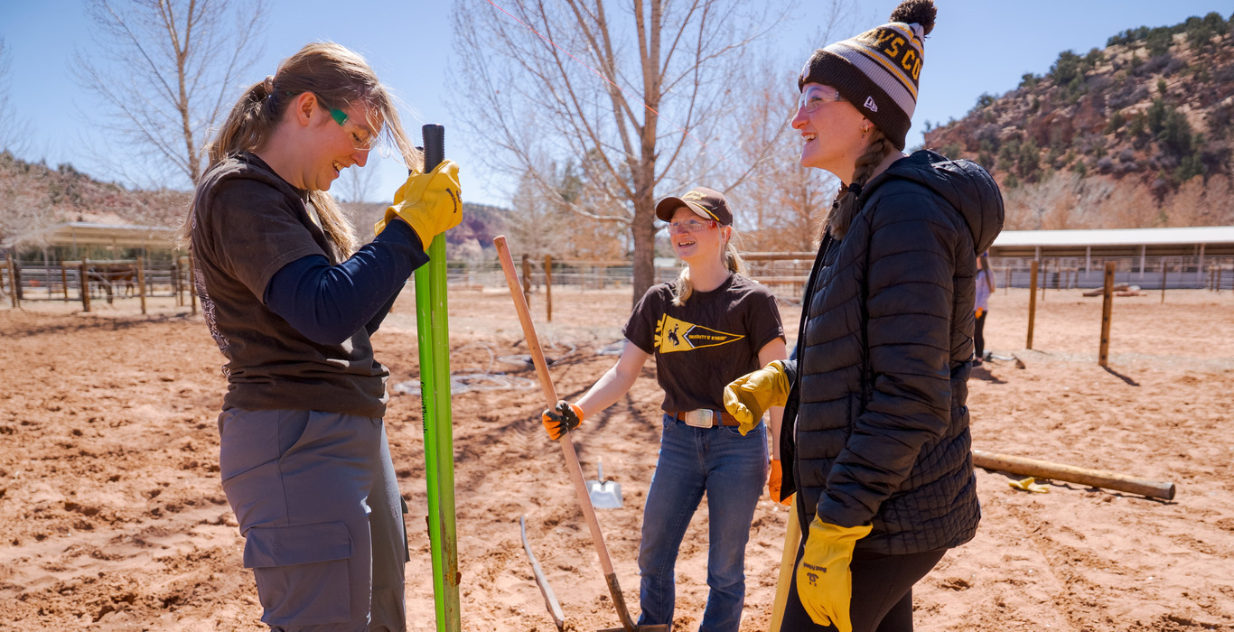 SLCE students digging