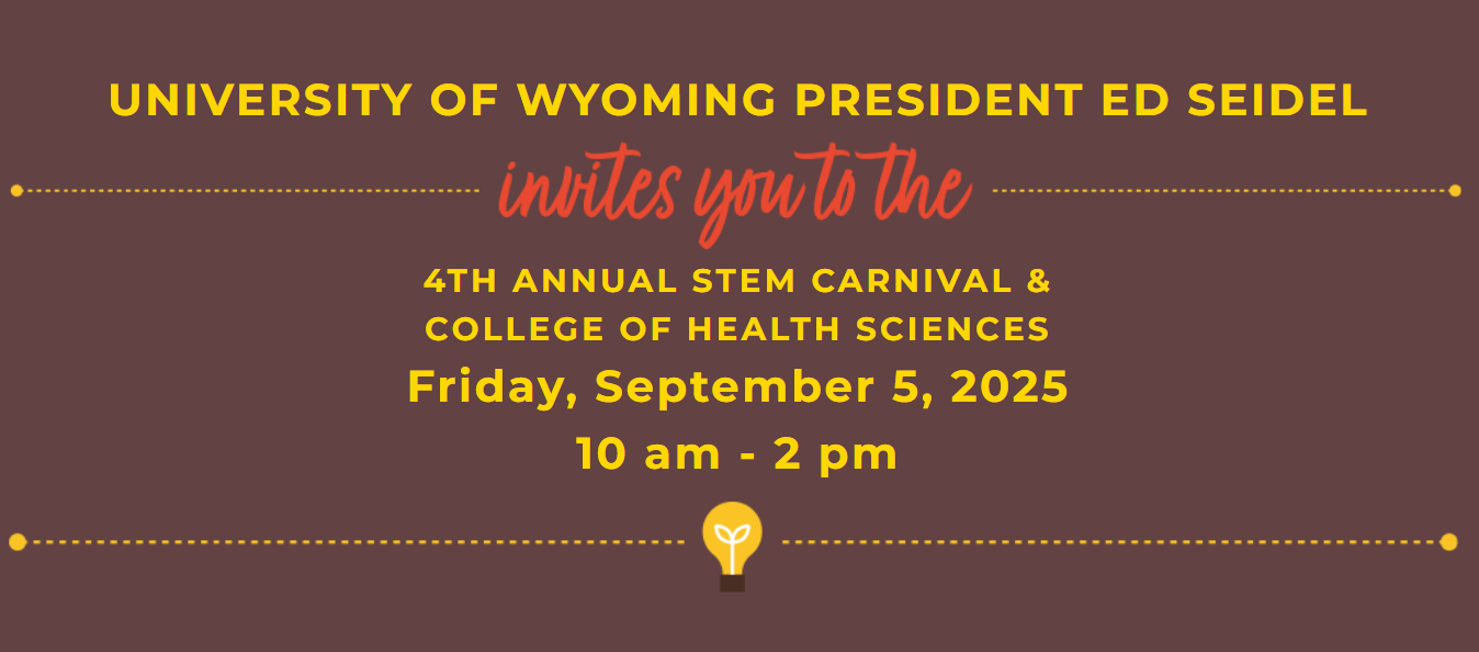 UW president Ed Seidel invites you to the 4th annual stem carnival and college of health sciences. Friday, September 5, 2025. 10 am - 2 pm