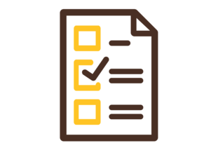 icon of a checklist in UW colors