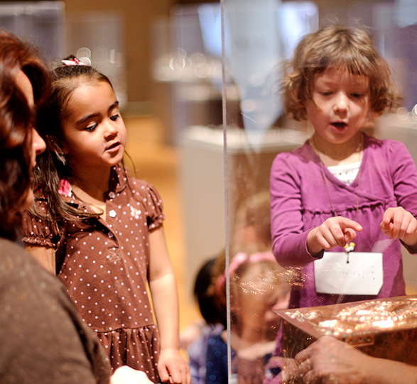 Children looking at an exhibit