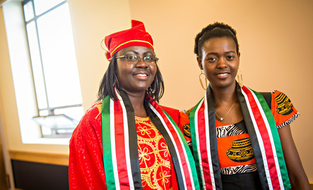 Students standing together for a picture