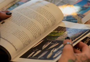 close up of a book open