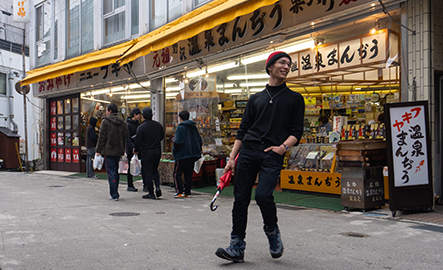 A UW student on a study abroad trip explores streets of Japan