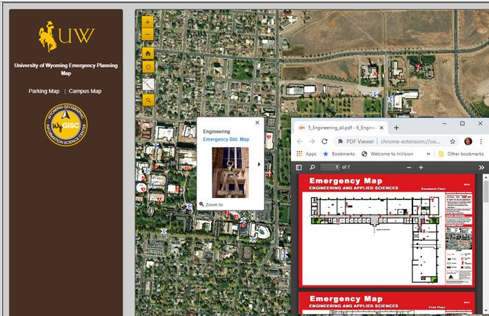 A screenshot of the UW Police Department viewer application.