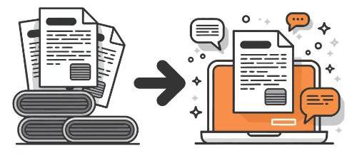 clipart of electronic paperwork