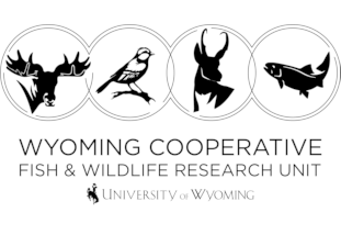 Coop Logo, four circles with a bird, elk, fish, and moose.