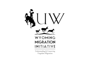 Wyoming Migration Initiative logo, antelope run across the WMI text